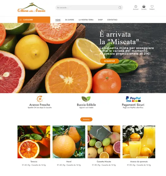 Screenshot del sito web collinadellearance.it