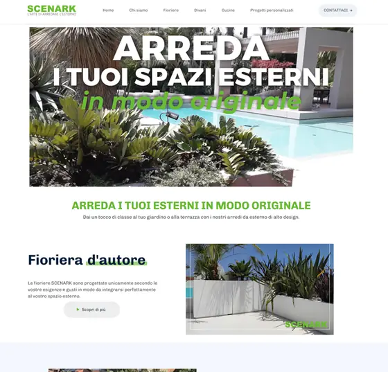 Screenshot del sito web scenark.it