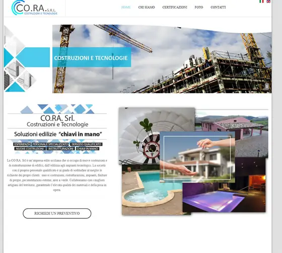 Screenshot del sito web corasrl.com